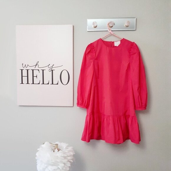 NWT Cinq à Sept pink puff-sleeve ruffle accent mini dress, S - Picture 9 of 11